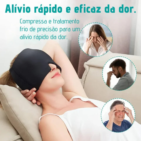 Touca Terapêutica para Enxaqueca – Alívio Imediato para Dores de Cabeça, Enxaqueca e Estresse