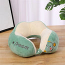 Travesseiro em forma de u, travesseiro fofo para encosto de cabeça, pescoço, carro, dormir, proteção doméstica, pescoço, destacável, lavável, travesseiro de pescoço