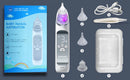 Aspirador nasal elétrico para bebês, dispositivo de sucção de nariz com bocal de silicone de qualidade alimentar, 3 modos de sucção e música calmante