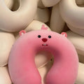Animal dos desenhos animados em forma de u travesseiro de espuma de memória recuperação lenta pescoço apoio carro viagem nap travesseiro confortável tecido macio
