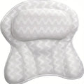 Travesseiro de banheira para casa, hotel, banho, 4d, cinza, branco, borboleta, banheira, ventosa, travesseiro de banheira