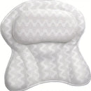 Travesseiro de banheira para casa, hotel, banho, 4d, cinza, branco, borboleta, banheira, ventosa, travesseiro de banheira