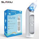 Aspirador nasal elétrico para bebês, dispositivo de sucção de nariz com bocal de silicone de qualidade alimentar, 3 modos de sucção e música calmante