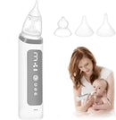 Aspirador nasal elétrico para bebês, dispositivo de sucção de nariz com bocal de silicone de qualidade alimentar, 3 modos de sucção e música calmante