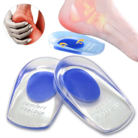 Palmilha Ortopédica de Silicone para Calcanhar – Alívio Imediato da Dor e Proteção para Fascite Plantar