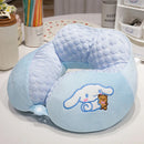 Adorável kuromi minha melodia em forma de u pescoço travesseiro kawaii estilo japonês cinnamoroll viagem nap travesseiro pele amigável engrossado menina