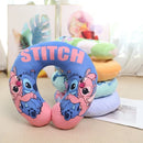 Adorável lilo & stitch em forma de u pescoço travesseiro bonito recheado anime ponto anjo viagem travesseiro dos desenhos animados impresso nap travesseiro lavável