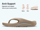 Shevalues sandálias ortopédicas masculinas moda casais praia flip flop verão ao ar livre sandálias macias com suporte de arco slides de banheiro