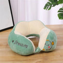Travesseiro em forma de u, travesseiro fofo para encosto de cabeça, pescoço, carro, dormir, proteção doméstica, pescoço, destacável, lavável, travesseiro de pescoço