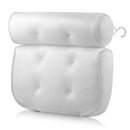 Almofada de banho para banheira, suporte para pescoço, cabeça e costas com ventosas antiderrapantes, malha de ar