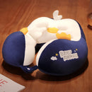 Travesseiro de pescoço de viagem dos desenhos animados almofada de pescoço de viagem indeformável em forma de u travesseiro de viagem portátil aviões travesseiro para crianças presente