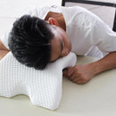 Travesseiro ortopédico curvo em forma de u para dormir, travesseiro de espuma para as mãos, produtos ortopédicos ocos, travesseiro de pescoço, travessas laterais de viagem